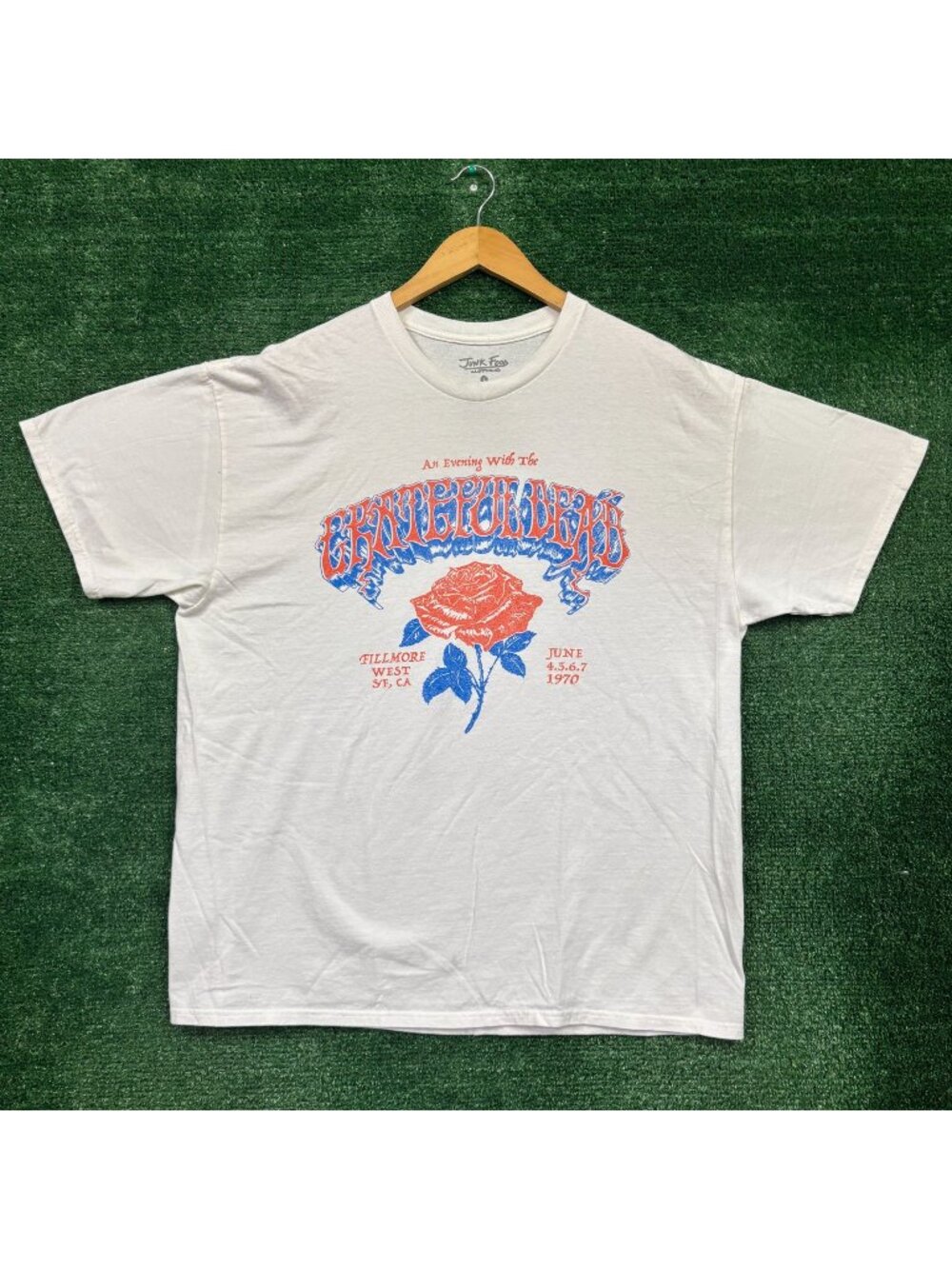 An Evening With Grateful Dead 1970 Rock Band T-Shirt Size Large